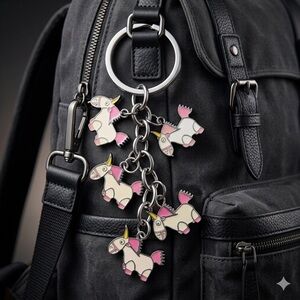 Despicable Me Unicorn Multi-Charm Keychain | Kids Magical Unicorn Bag Charm